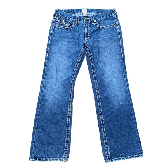 Vintage True Religion Jeans Size 34 RICKY BIG T Blue - Picture 2 of 9